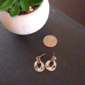 Vintage earrings with marcasite stones